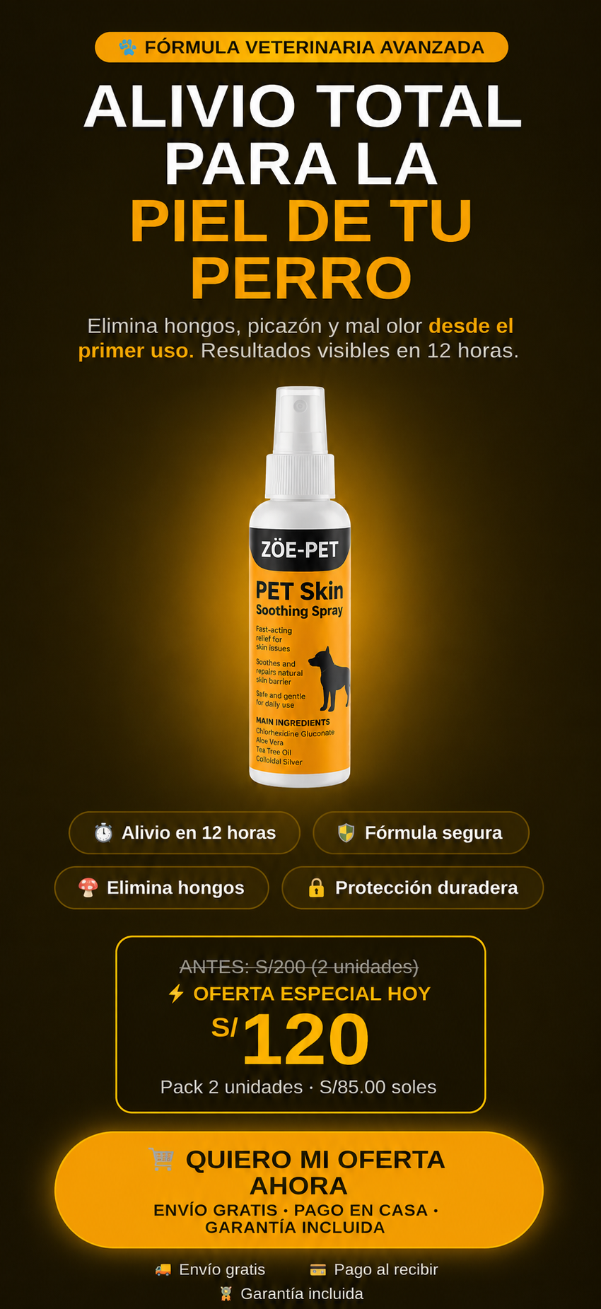 Zoe Pet - Elimina los Hongos de la piel de tu Mascota