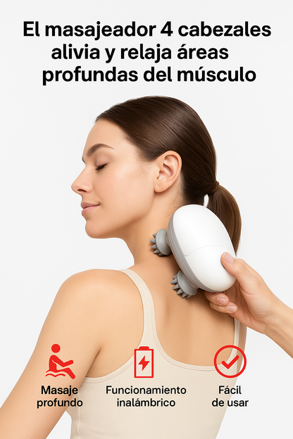 MASAJEADOR PORTATIL +  PARCHES PARA DOLOR