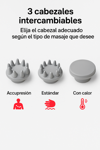 MASAJEADOR PORTATIL +  PARCHES PARA DOLOR