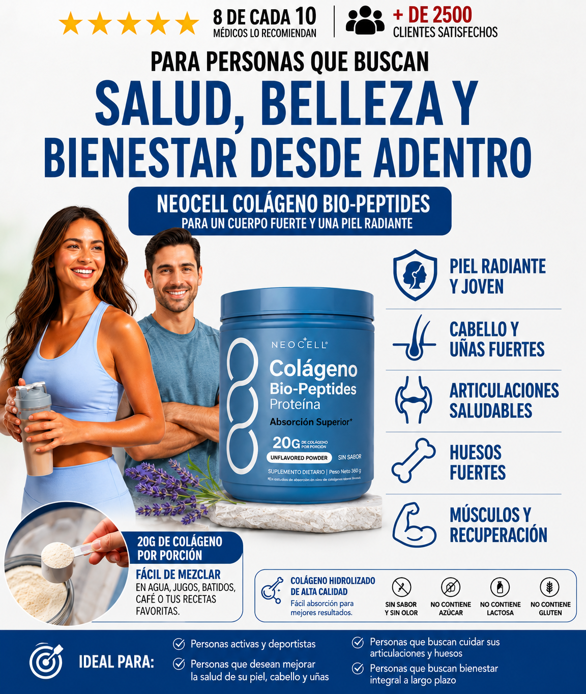20% de Proteina y  Colageno