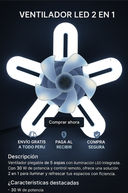 Ventilador Led 2 EN 1