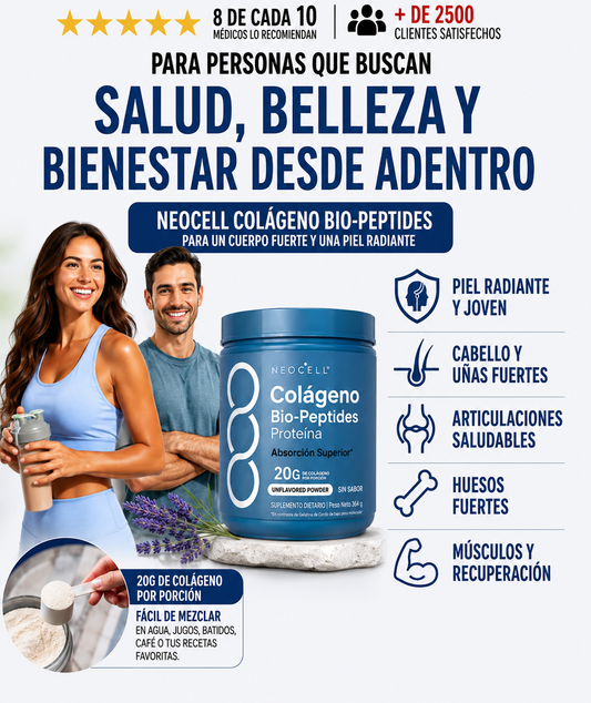 Colágeno con  Bio-Péptidos + Proteína + Aminoácidos